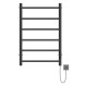 Полотенцесушитель MIXLINE VEGA  80х50 (таймер, 289 Вт, 6 перекладин) электрический ЧЕРНЫЙ - ML-556349 