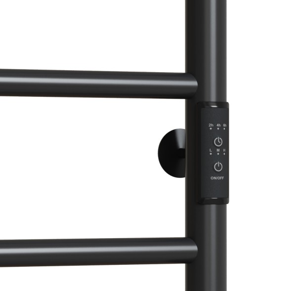 Полотенцесушитель MIXLINE VEGA  80х50 (таймер, 289 Вт, 6 перекладин) электрический ЧЕРНЫЙ - ML-556349 