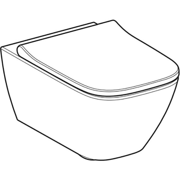 Унитаз подвесной Geberit Smyle Square Rimfree безободковый, с сиденьем микролифт (500.683.00.2)