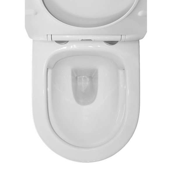 Унитаз подвесной Azario Teramo 480х365х360 безободковый, в комплекте с сидением микролифт, белый (AZ-0053 SP)