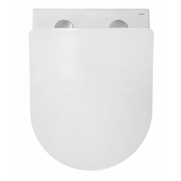 Унитаз подвесной Azario Teramo 480х365х360 безободковый, в комплекте с сидением микролифт, белый (AZ-0053 SP)