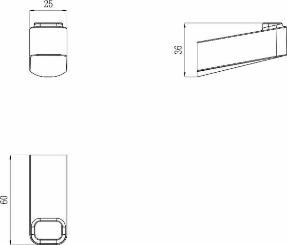 Крючок Ravak 10° черный матовый (X07P555)