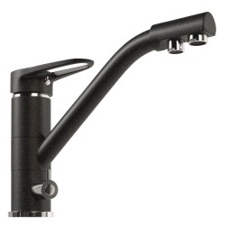 Смеситель для кухни 40к MIXLINE ML-GS05 (308) черный с вых. для питьевого фильтра - 00-00000612 