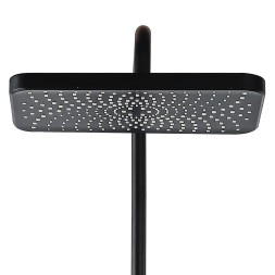 Душевая колонна Azario ARIZONA со смесителем для ванны, с поворотным изливом, прямоугольная, черный (AZ-20BS)