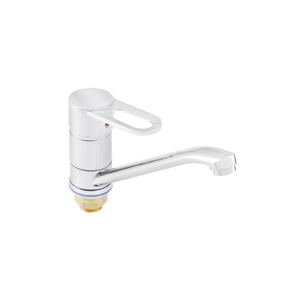 Смеситель для кухни 40к ПРОФСАН ПСМ-425-008 &amp;quot;ПЛЮС&amp;quot;  длин. пов. излив, без подводки, п/гайку ХРОМ - PSM-425-008 