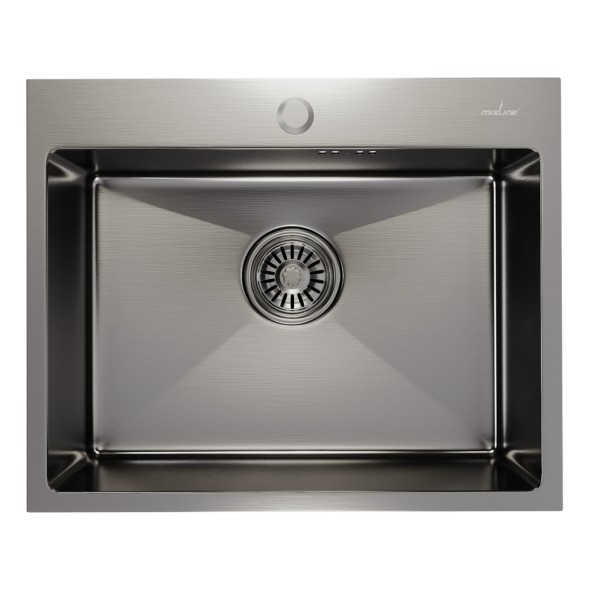 Мойка настол.монтаж 53х43 (3,0) вып 3 1/2  MIXLINE PRO 22см с сифоном (сатин) - 547233 