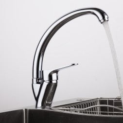 Смеситель для кухни 35к G4136 GAPPO высокий пов. излив, п/гайку, ХРОМ - G4136 