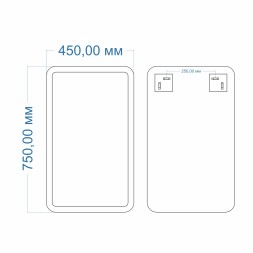 Зеркало MIXLINE &amp;quot;Неро&amp;quot; 450*750 (ШВ) гравировка - MLZ.Ner.4-7 