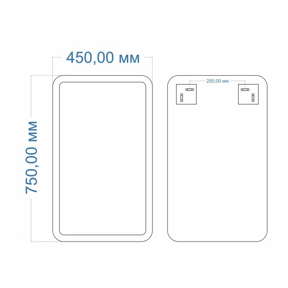 Зеркало MIXLINE &amp;quot;Неро&amp;quot; 450*750 (ШВ) гравировка - MLZ.Ner.4-7 