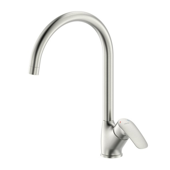 Смеситель для кухни 35к Milardo RORBN0JM05 &amp;quot;Rora&amp;quot;  высокий пов. излив, п/гайку, САТИН - RORBN0JM05 