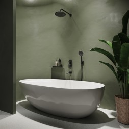 Душевая система 35к IDDIS RAYBL03i68 "Ray" лейка "Тропический душ", встраиваемая, ЧЕРНЫЙ матовый - RAYBL03i68