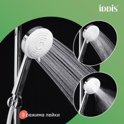 Душевая система 35к IDDIS ZDXSB3Fi06 "Zodiac X" лейка "Тропический душ" пов. излив ХРОМ - ZDXSB3Fi06