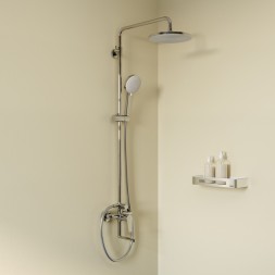 Душевая система 35к IDDIS ZDXSB3Fi06 "Zodiac X" лейка "Тропический душ" пов. излив ХРОМ - ZDXSB3Fi06