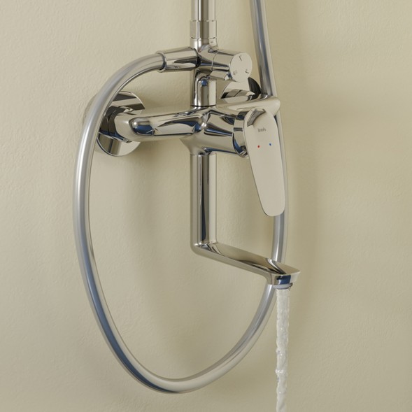 Душевая система 35к IDDIS ZDXSB3Fi06 &amp;quot;Zodiac X&amp;quot; лейка &amp;quot;Тропический душ&amp;quot; пов. излив ХРОМ - ZDXSB3Fi06 