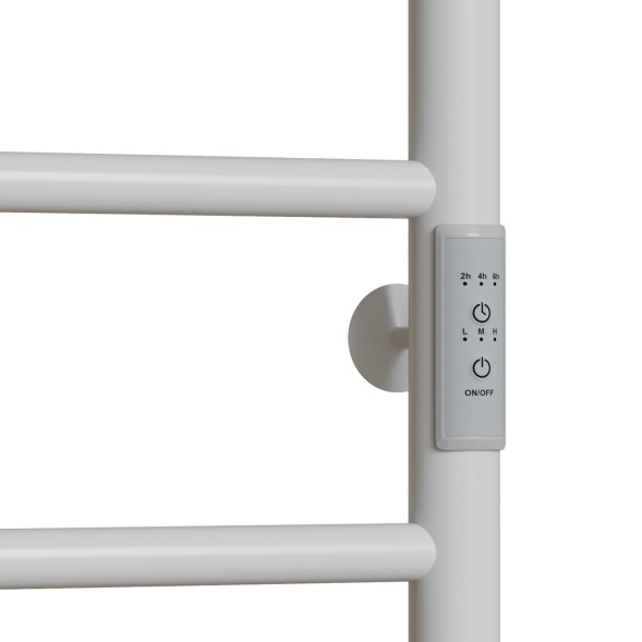 Полотенцесушитель MIXLINE VEGA  80х50 (таймер, 318Вт, 5 перекладин + ПОЛКА) электрический БЕЛЫЙ - ML-556354 
