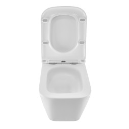 Унитаз подвесной Azario PRO (квадратный) СКРЫТОЕ ТОРНАДО безободковый унитаз в комплекте с сидением микролифт скрытая система смыва  490*345*355 мм (PRO-002 UQ3)