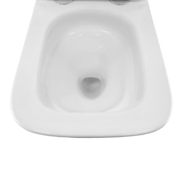 Унитаз подвесной Azario PRO (квадратный) СКРЫТОЕ ТОРНАДО безободковый унитаз в комплекте с сидением микролифт скрытая система смыва  490*345*355 мм (PRO-002 UQ3)