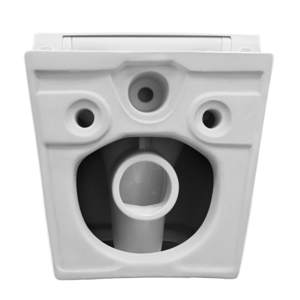 Унитаз подвесной Azario PRO (квадратный) СКРЫТОЕ ТОРНАДО безободковый унитаз в комплекте с сидением микролифт скрытая система смыва  490*345*355 мм (PRO-002 UQ3)