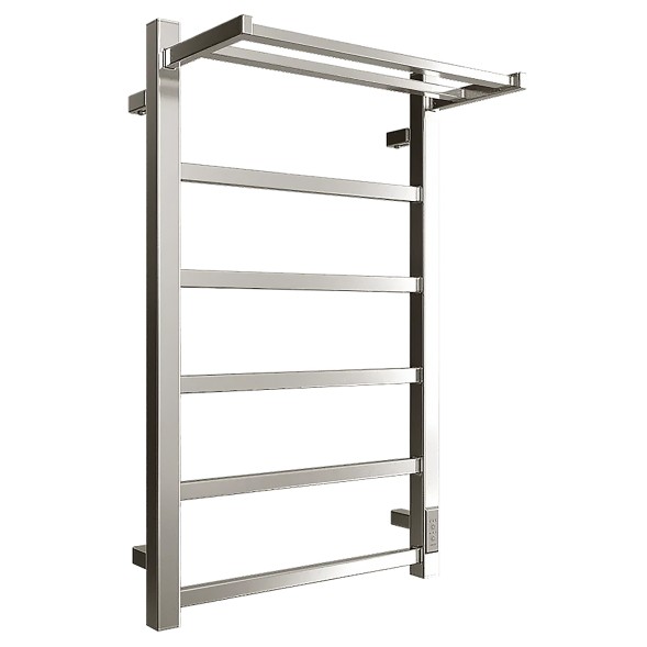Полотенцесушитель электрический Двин Fj Plaza Neo 80/50 квадрат, с полкой, полированный (4657771770142)