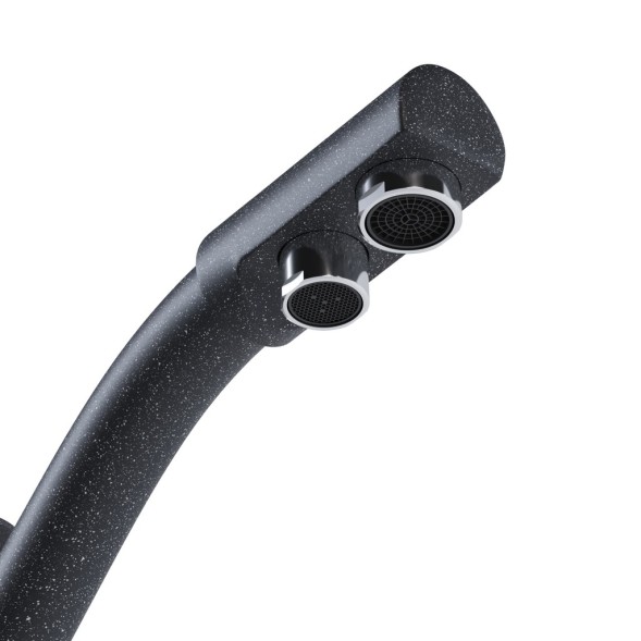 Смеситель для кухни 40к MIXLINE ML-GS05 (309) темно-серый с вых. для питьевого фильтра - 00-00000613 