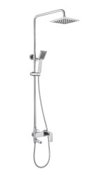 Душевая колонна Bravat REAL со смесителем для ванны, поворотный излив, хром (F6333367CP-A-RUS)