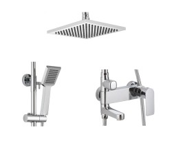 Душевая колонна Bravat REAL со смесителем для ванны, поворотный излив, хром (F6333367CP-A-RUS)