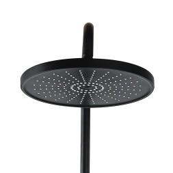 Душевая колонна Azario ARIZONA со смесителем для ванны, с поворотным изливом, круглая, черный (AZ-20BR)