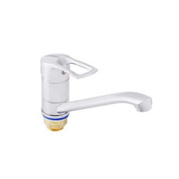 Смеситель для кухни 40к ПРОФСАН ПСМ-425-017 &amp;quot;ПЛЮС&amp;quot; длин. пов. изли, без подводки, п/гайку, ХРОМ - PSM-425-017 