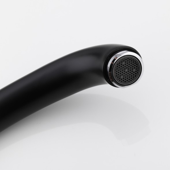 Смеситель для кухни 35к G4150 GAPPO высокий пов. излив, п/гайку, ЧЕРНЫЙ - G4150 