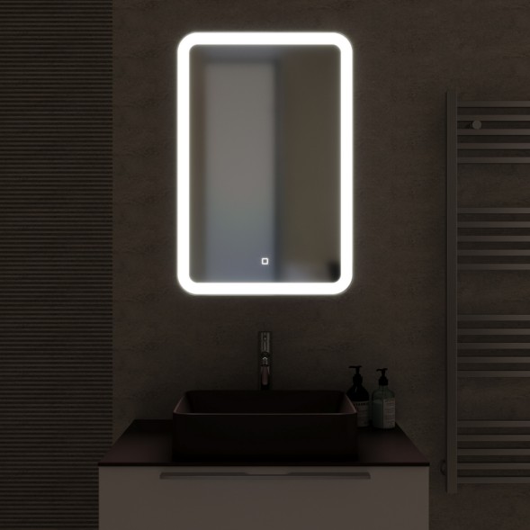 Зеркальный шкаф MIXLINE &amp;quot;Фиджи&amp;quot; 500*750 (ШВ) правый,сенсор.выкл, светодиодная подсветка - LED-00002362 