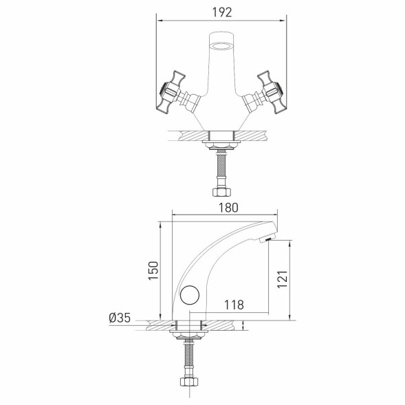 Смеситель для раковины 1/2 кер. MIXLINE ML30-04 &amp;quot;Classic&amp;quot; - ML30-04 