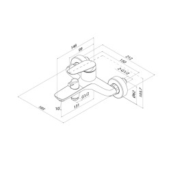 Смеситель для ванны 35к IDDIS ZDXSB02i02WA &amp;quot;Zodiac X&amp;quot; без  душ аксессуаров ХРОМ - ZDXSB02i02WA 