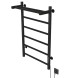 Полотенцесушитель MIXLINE VEGA  80х50 (таймер, 318Вт, 5 перекладин + ПОЛКА) электрический ЧЕРНЫЙ - ML-556355 