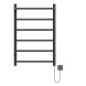 Полотенцесушитель MIXLINE VEGA  80х50 (таймер, 318Вт, 5 перекладин + ПОЛКА) электрический ЧЕРНЫЙ - ML-556355 