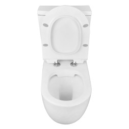 Унитаз-компакт Azario CORSA 630x380x830 напольный, безободковый с бачком и сиденьем микролифт (AZ-2062S)