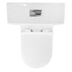 Унитаз-компакт Azario CORSA 630x380x830 напольный, безободковый с бачком и сиденьем микролифт (AZ-2062S)