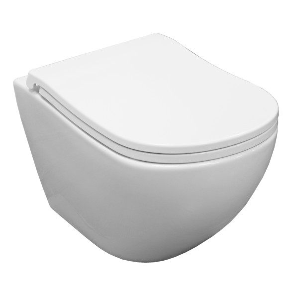 Унитаз подвесной Azario Etera 520x360x360 с системой смыва Tornado, с сидением микролифт (AZ-118E-UQ3)