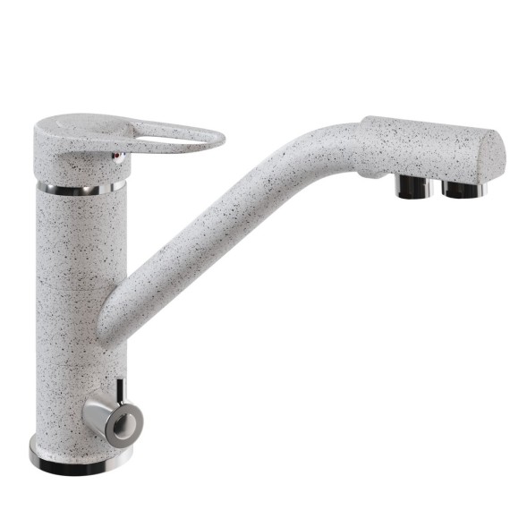 Смеситель для кухни 40к MIXLINE ML-GS05 (310) серый с вых. для питьевого фильтра - 00-00000614 