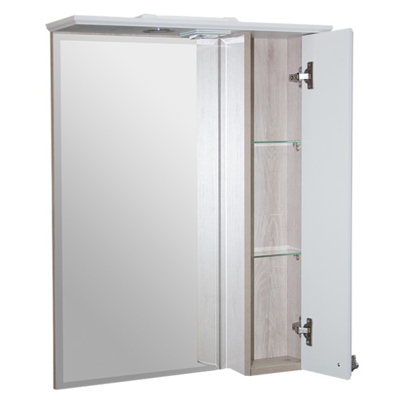 Зеркальный шкаф &amp;quot;ВЕРСАЛЬ-62&amp;quot; белое дерево правый с подсветкой(ПВХ) - 534184 