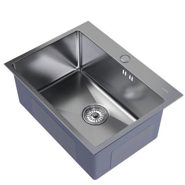 Мойка настол.монтаж 60х45 (3,0) вып 3 1/2  MIXLINE PRO 22см с сифоном (сатин) - 547235 