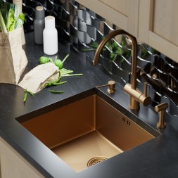 Мойка подст.монтаж 45х42 (3,0) вып 3 1/2 MIXLINE PRO 20см с сифоном (бронза) - 548567