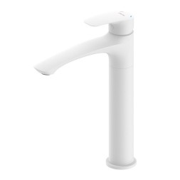 Смеситель для раковины 35к Milardo RORWT01M01 "Rora" литой излив, п/гайку, БЕЛЫЙ матовый - RORWT01M01