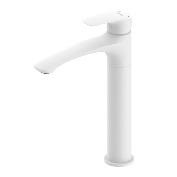 Смеситель для раковины 35к Milardo RORWT01M01 &amp;quot;Rora&amp;quot; литой излив, п/гайку, БЕЛЫЙ матовый - RORWT01M01 