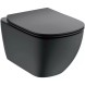 Промо-комплект Ideal Standard TESI silk black инсталляция с подвесным унитазом и крышкой микролифт, цвет черный матовый + кнопка смыва двойная, ченая в подарок (T3868V3/123A6)