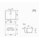 Мойкa ML-GMU03 УЛЬТРА прямоугольная, черный камень, 490*420 мм (глуб. чаши 170) - 00-001409 