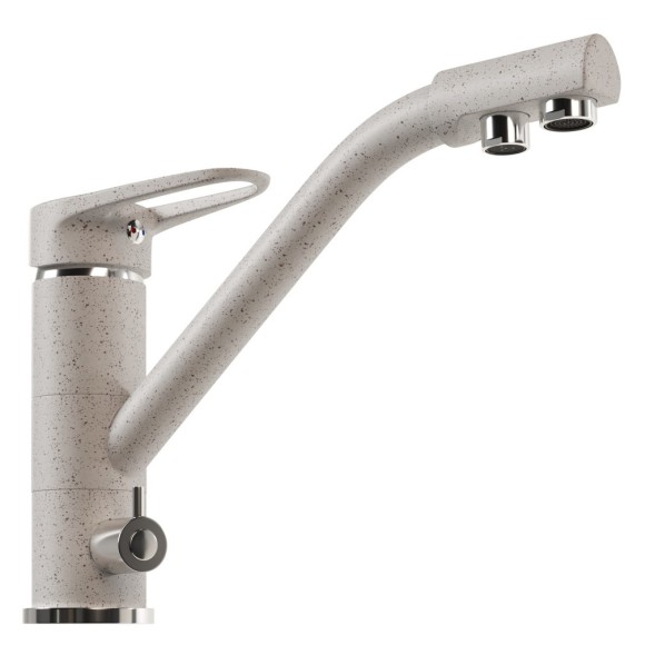 Смеситель для кухни 40к MIXLINE ML-GS05 (328) бежевый с вых. для питьевого фильтра - 00-00001719 