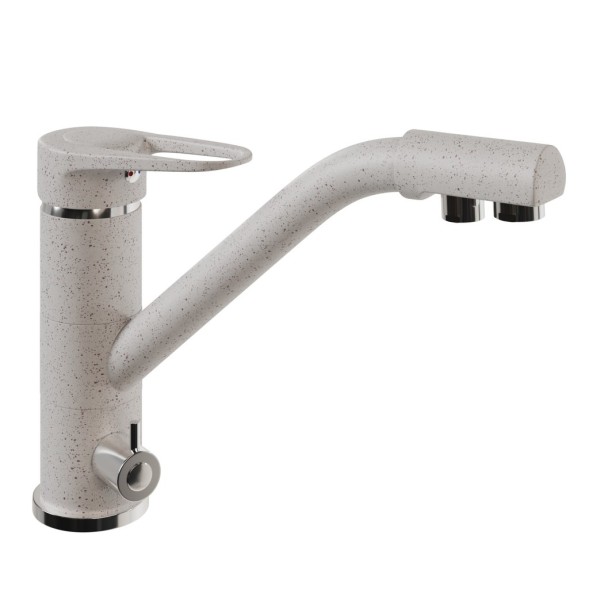 Смеситель для кухни 40к MIXLINE ML-GS05 (328) бежевый с вых. для питьевого фильтра - 00-00001719 