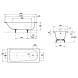 Ванна стальная Kaldewei Eurowa Verp. 140х70х39, alpine white, без ножек