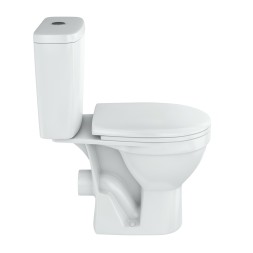 Унитаз-компакт &amp;quot;Рим&amp;quot; белый (гориз, нижн, сид. полип.м/лифт, 2-кн.арм. Oliv) (Rosa) - 4610119203757 