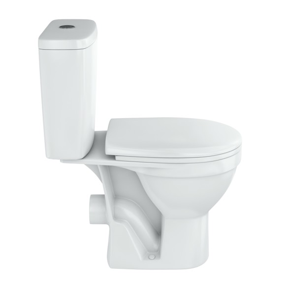 Унитаз-компакт &amp;quot;Рим&amp;quot; белый (гориз, нижн, сид. полип.м/лифт, 2-кн.арм. Oliv) (Rosa) - 4610119203757 